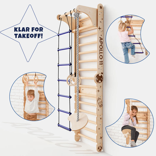 8-i-1 Apollo klättervägg med gunga och rutschkana
