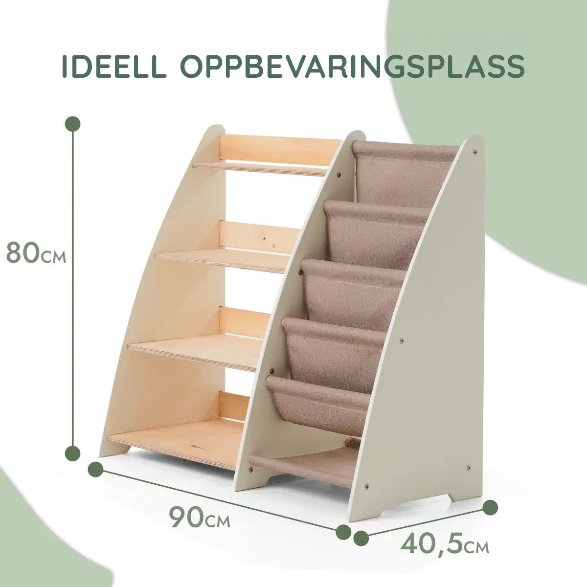 Barn henter bok fra Montessori-hylle i hvit bjørkefiner – selvstendighet og orden