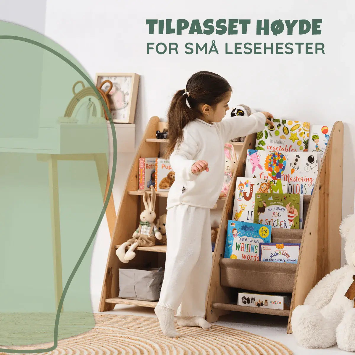 2-i-1 Montessori hylle for bøker og leker - detaljbilde 6 - KUL KID