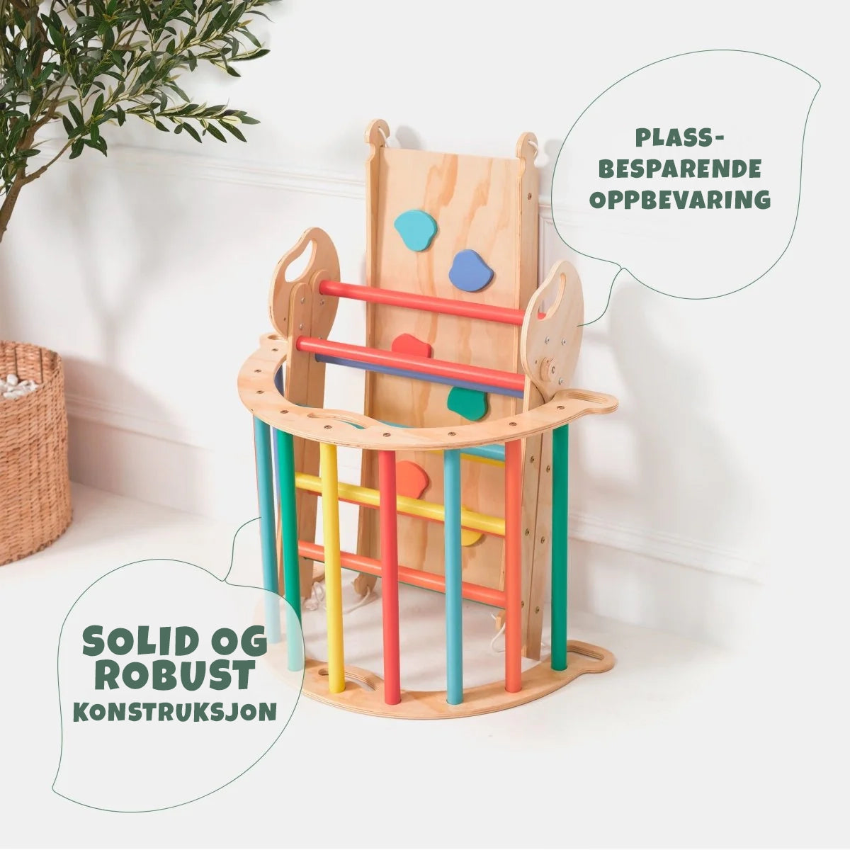 4-i-1 Montessori Klatrestativ – Regnbue (1-3 år) - detaljbilde 8 - KUL KID