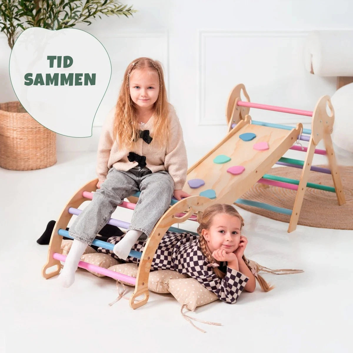 4-i-1 Montessori Klatrestativ – Pastell (1–3 år) - detaljbilde 10 - KUL KID