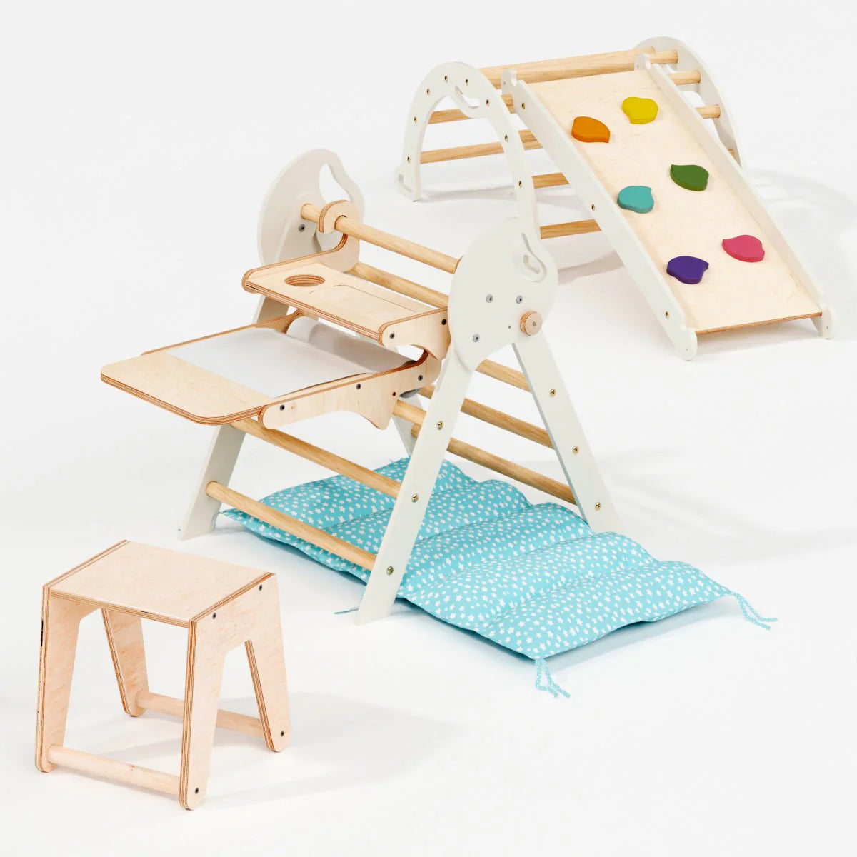 4-i-1 Montessori Klatrestativ med Kunsttavle (1-3 år) - detaljbilde 12 - KUL KID