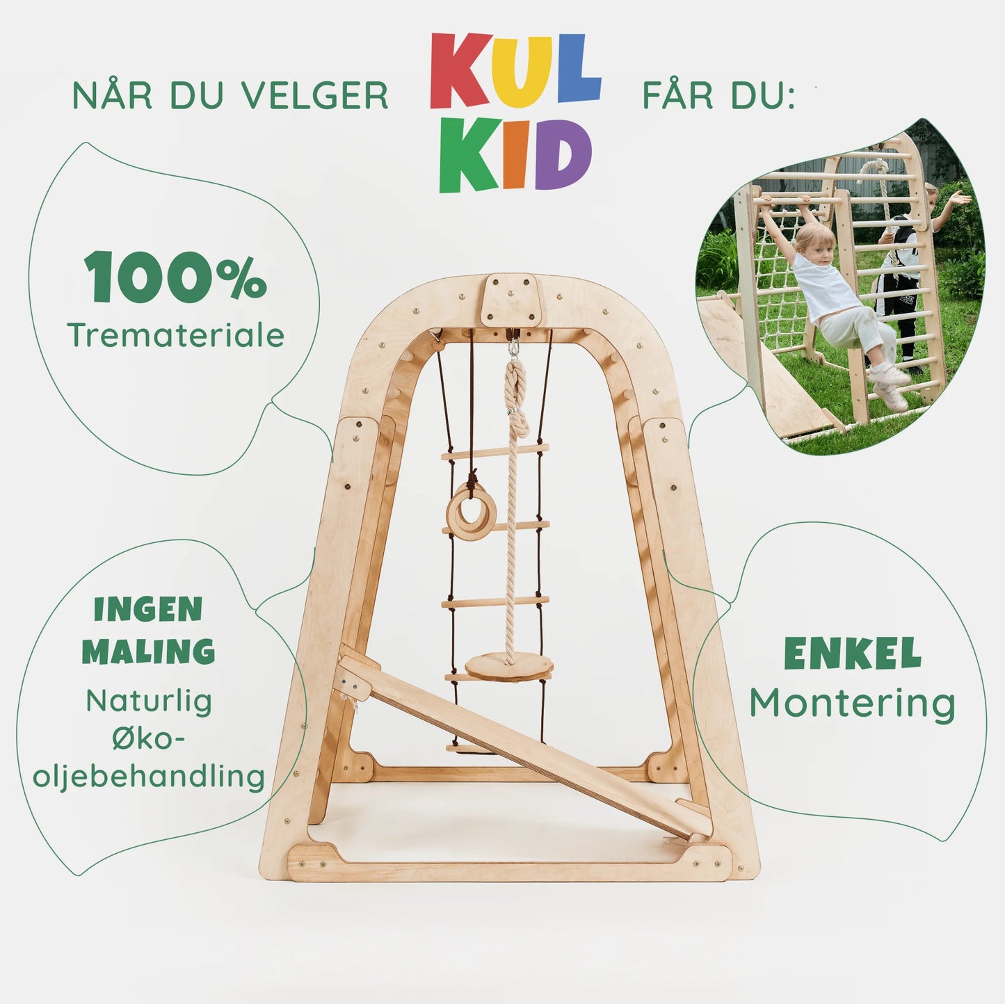 8-i-1 innendørs lekeplass – Beige