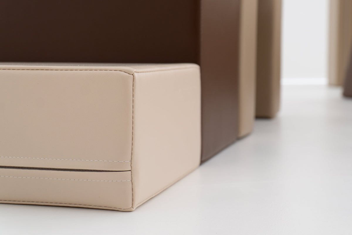 Bygge- og klatresett i skum - Alma (10 deler) – Nordic mix beige