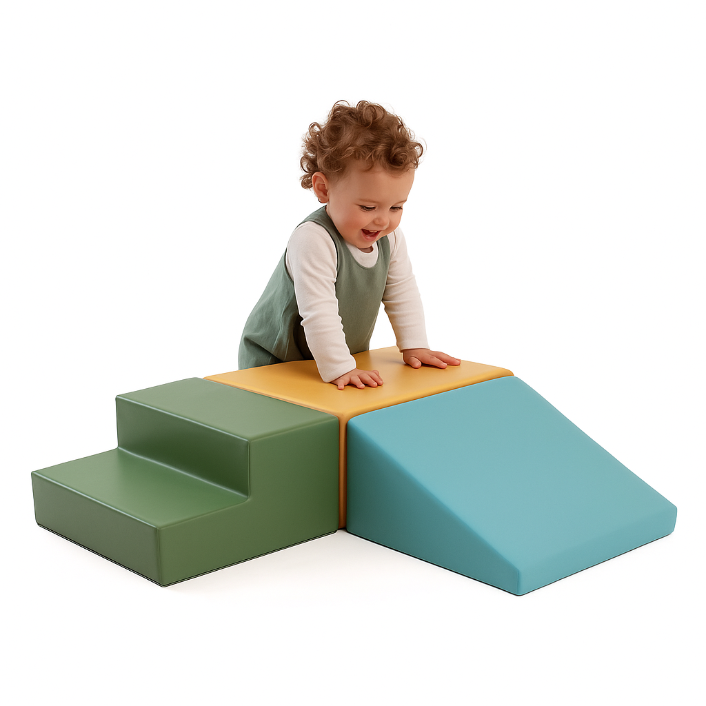 Klatresett i skum for baby - First Step Climber (3 deler) – Nordisk Blå