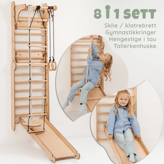 Multiklättervägg för barn