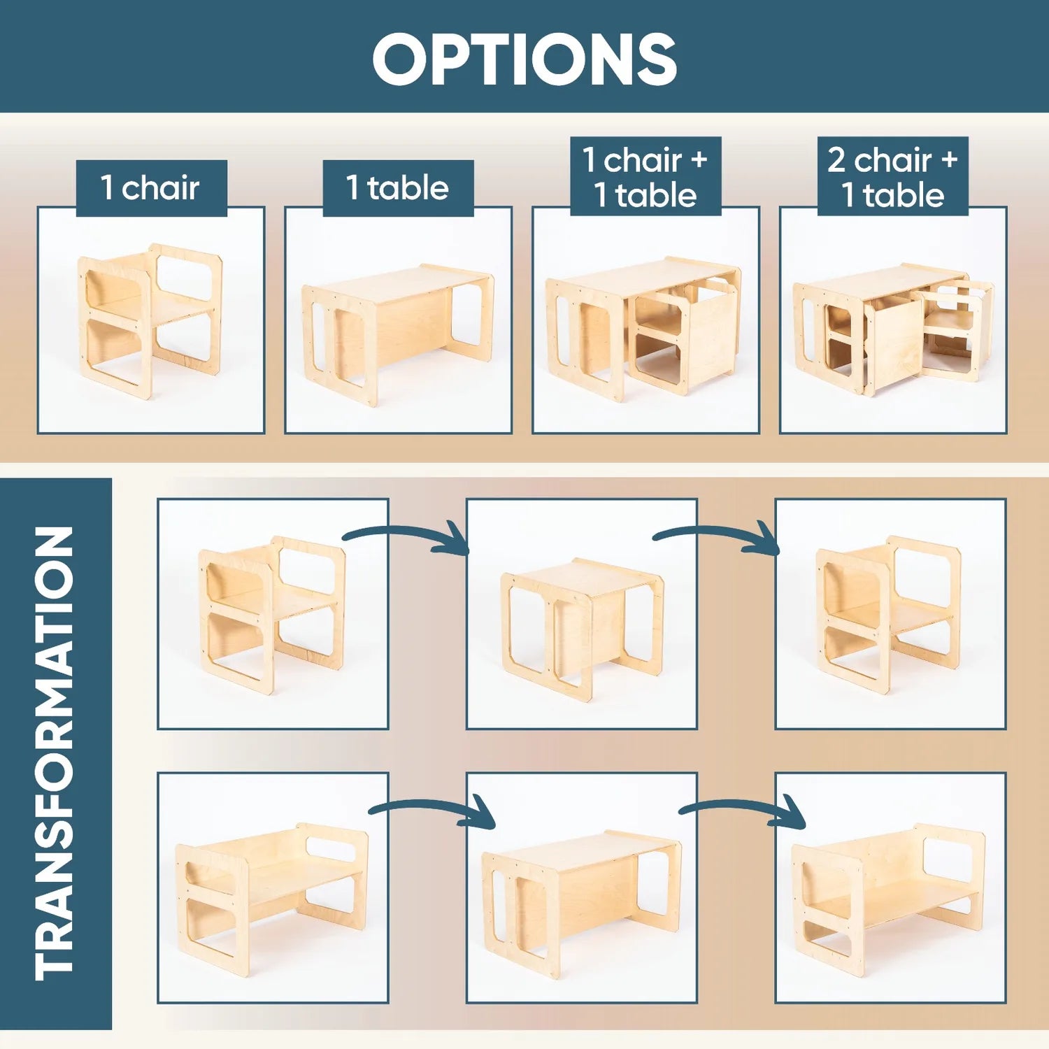 Weaning-bord med 2 stoler - bilde 21 - KUL KID